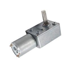 WG4632-370 small square worm gearbox carbon brush dc motor