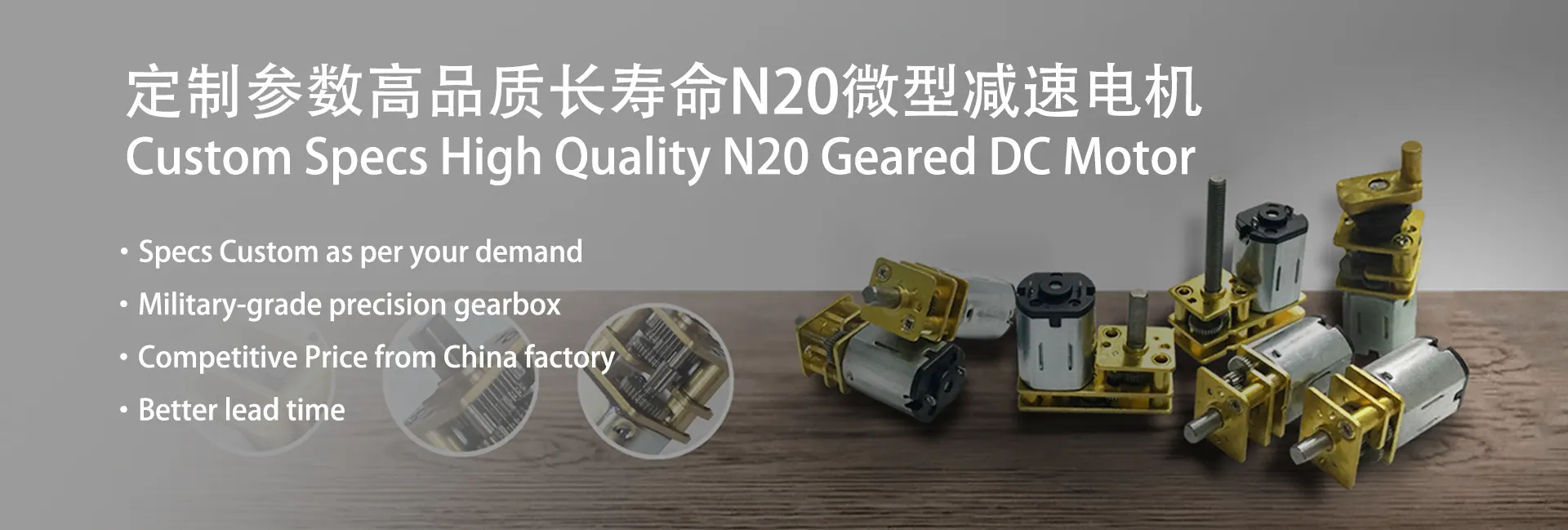 N20 DC motor banner