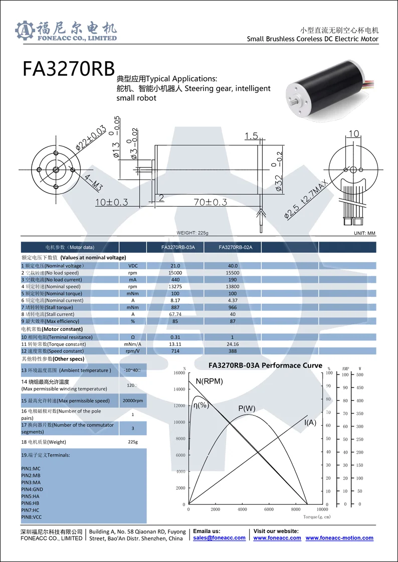3270rb micro coreless bldc electric motor 3270rb micro coreless brushless dc electric motor