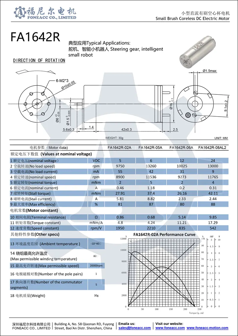 1642r micro coreless dc electric motor 1642r micro coreless brush dc electric motor